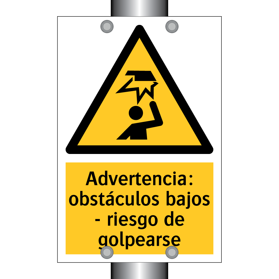 Advertencia: obstáculos bajos - riesgo de golpearse
