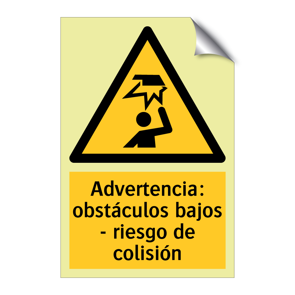 Advertencia: obstáculos bajos - riesgo de colisión