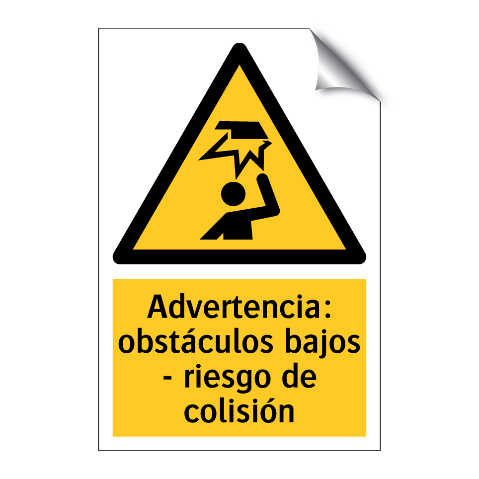 Advertencia: obstáculos bajos - riesgo de colisión
