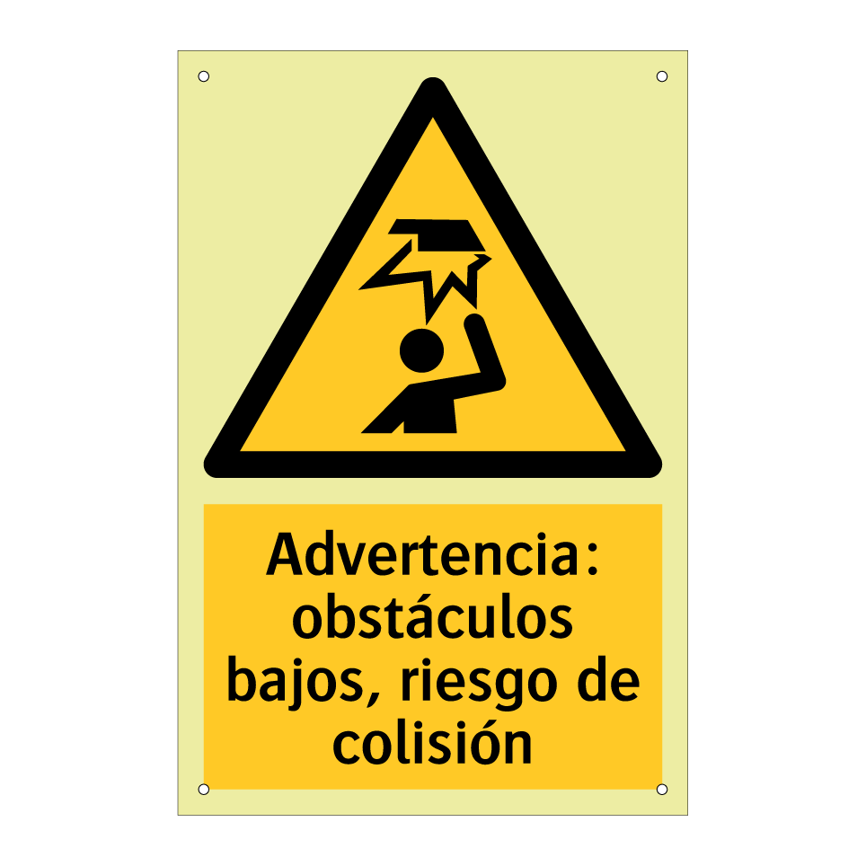 Advertencia: obstáculos bajos, riesgo de colisión