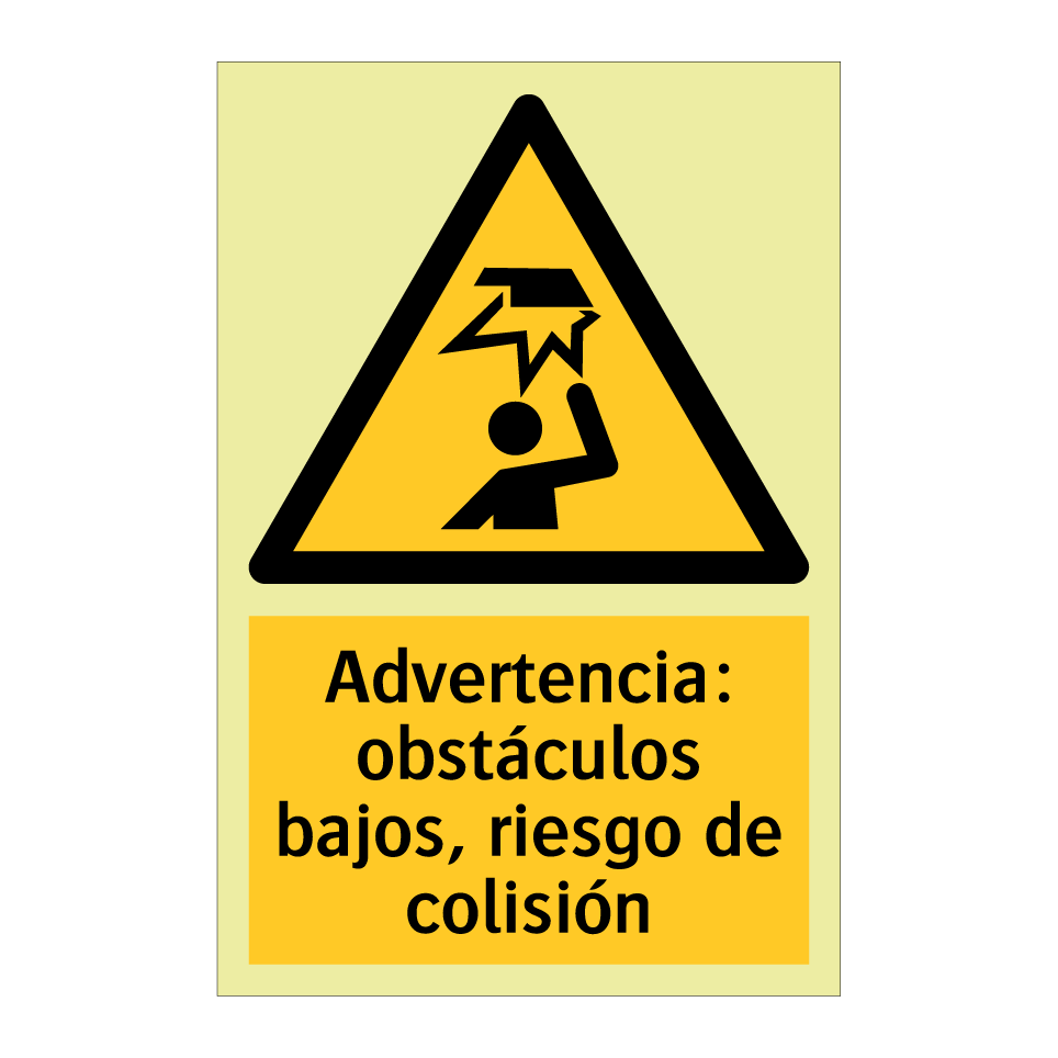 Advertencia: obstáculos bajos, riesgo de colisión