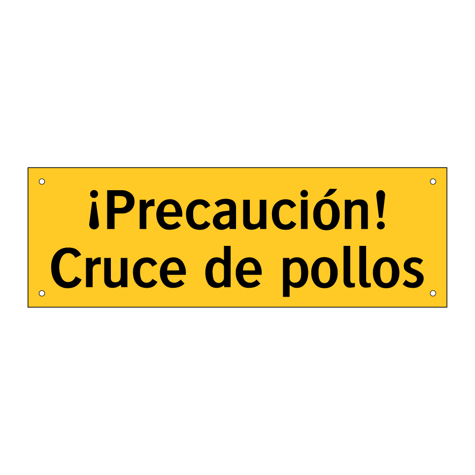 ¡Precaución! Cruce de pollos