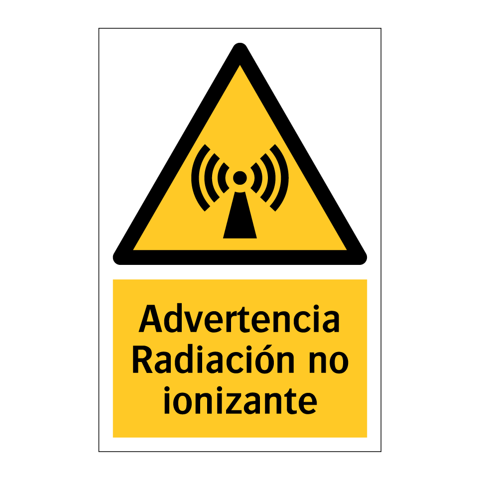 Advertencia Radiación no ionizante