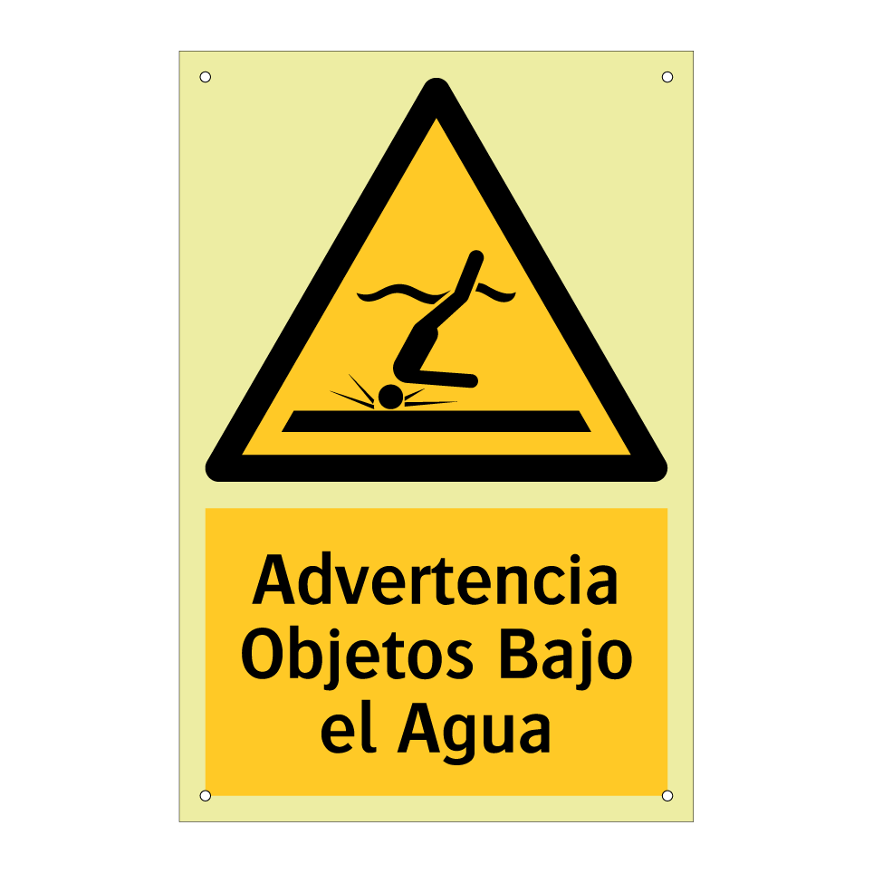 Advertencia Objetos Bajo el Agua