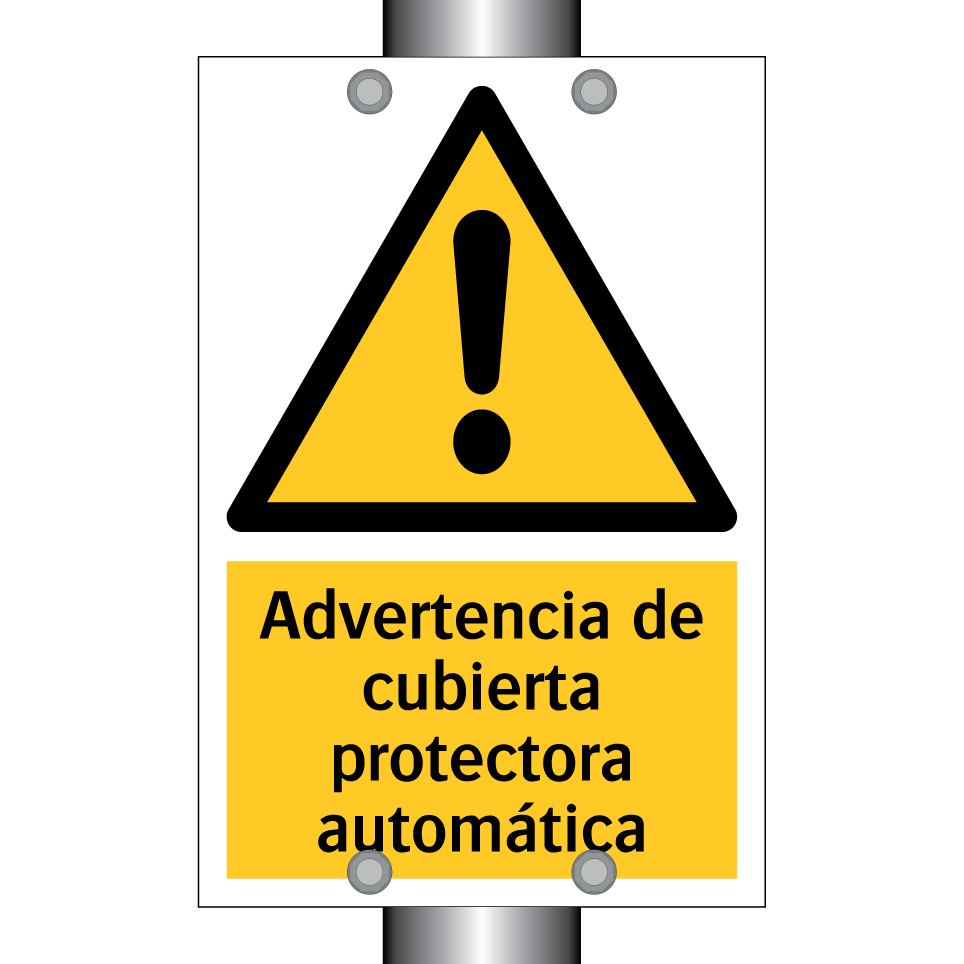 Advertencia de cubierta protectora automática