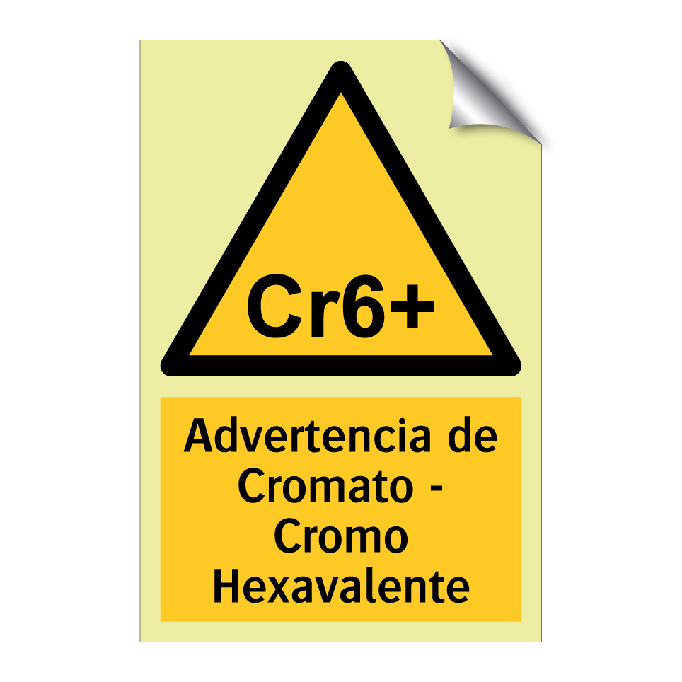 Advertencia de Cromato - Cromo Hexavalente