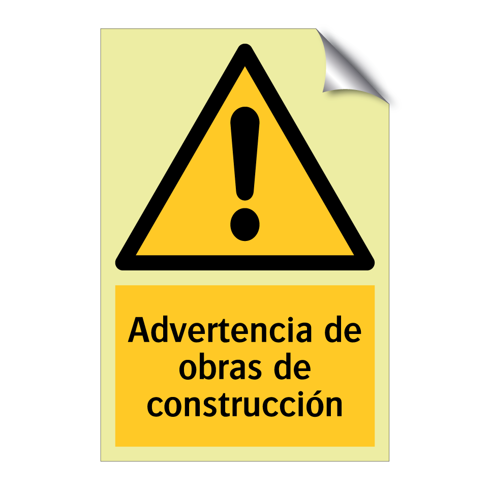 Advertencia de obras de construcción