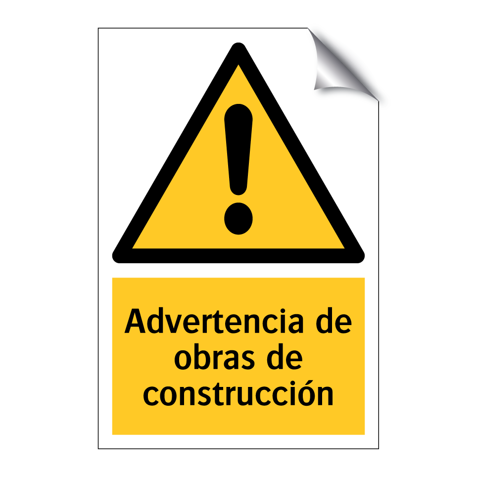 Advertencia de obras de construcción