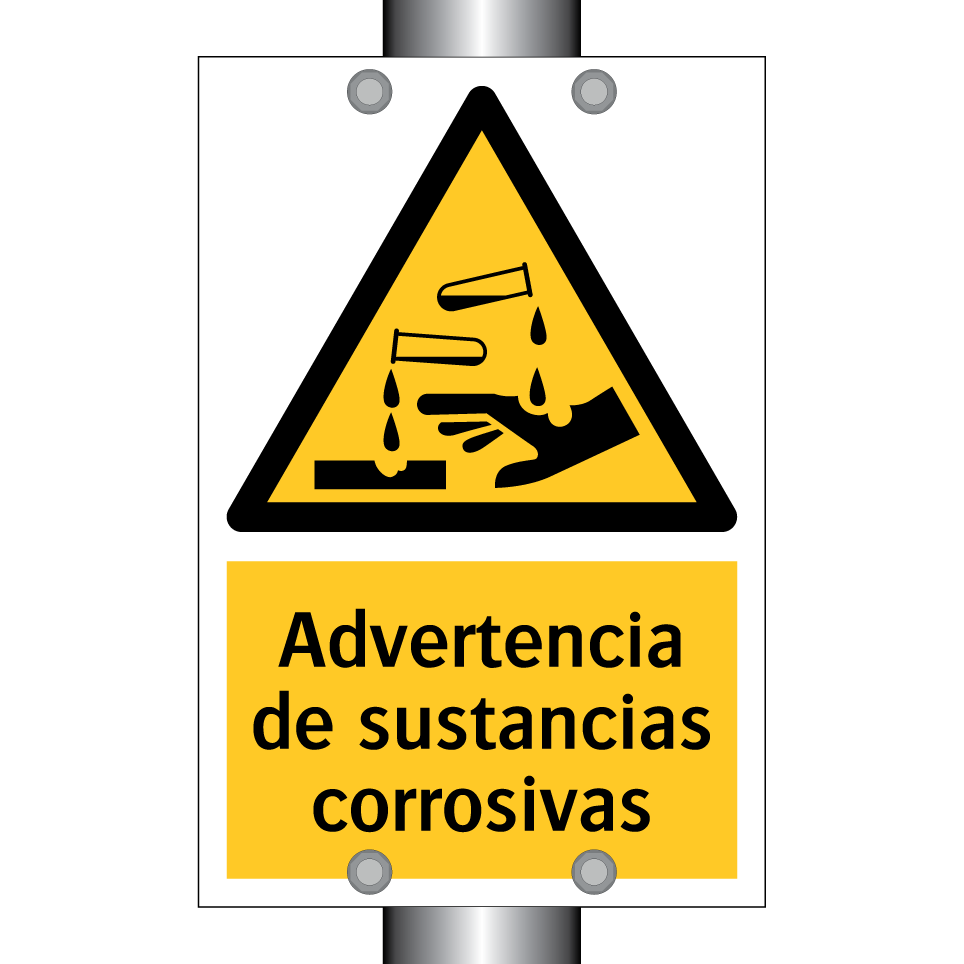 Advertencia de sustancias corrosivas