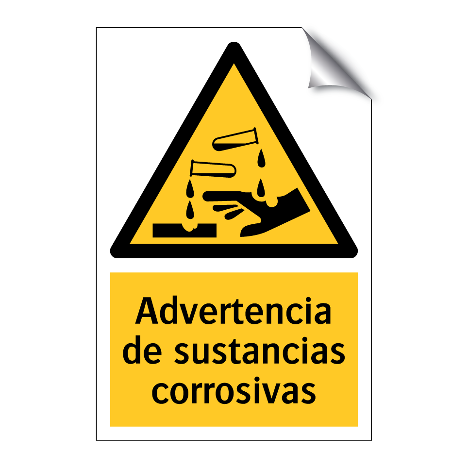 Advertencia de sustancias corrosivas