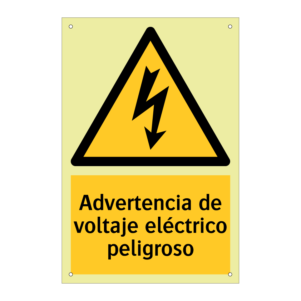 Advertencia de voltaje eléctrico peligroso