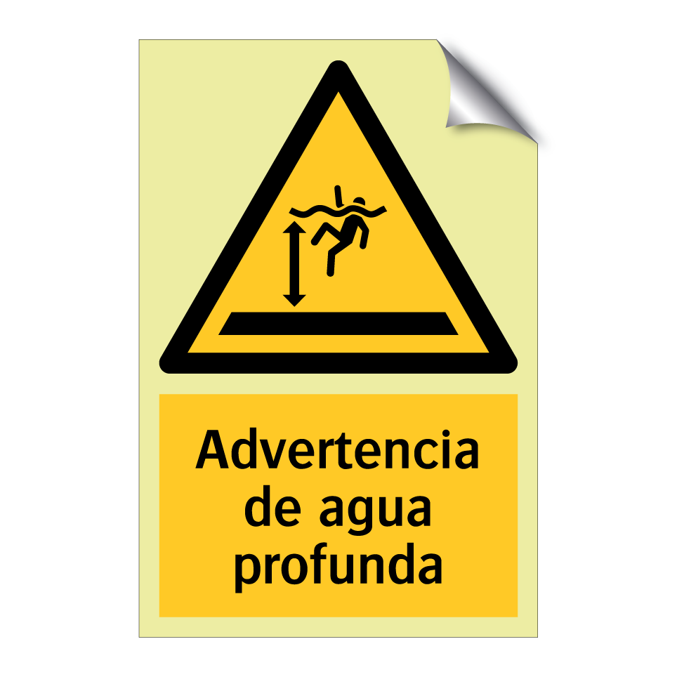 Advertencia de agua profunda