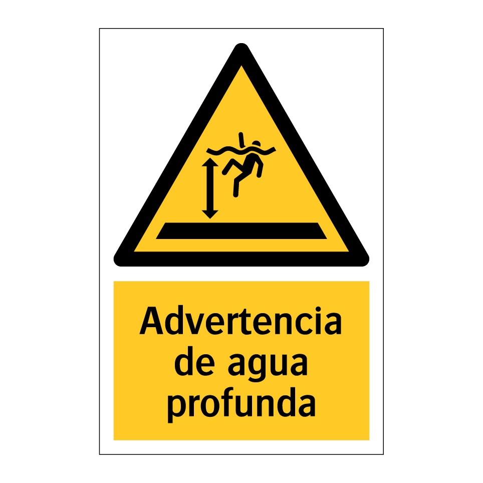 Advertencia de agua profunda
