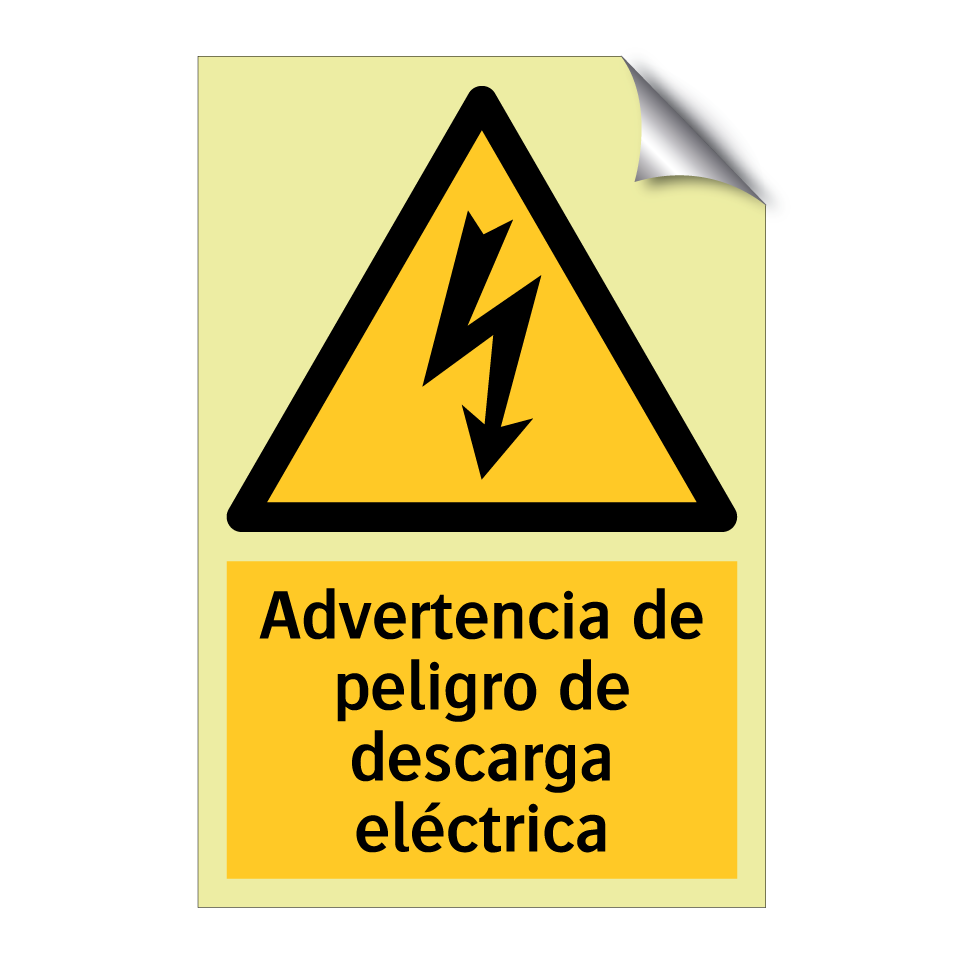 Advertencia de peligro de descarga eléctrica