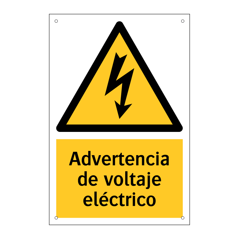 Advertencia de voltaje eléctrico