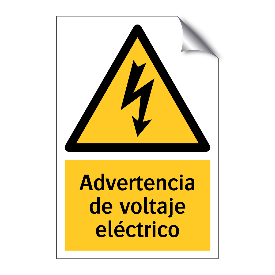 Advertencia de voltaje eléctrico