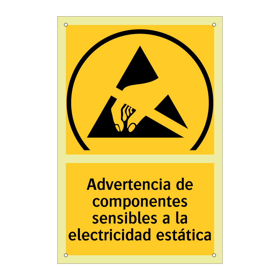 Advertencia de componentes sensibles a la electricidad estática