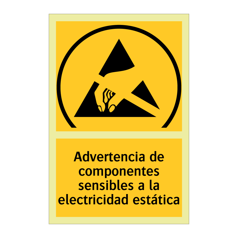 Advertencia de componentes sensibles a la electricidad estática