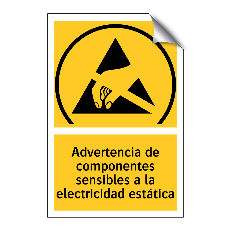 Advertencia de componentes sensibles a la electricidad estática