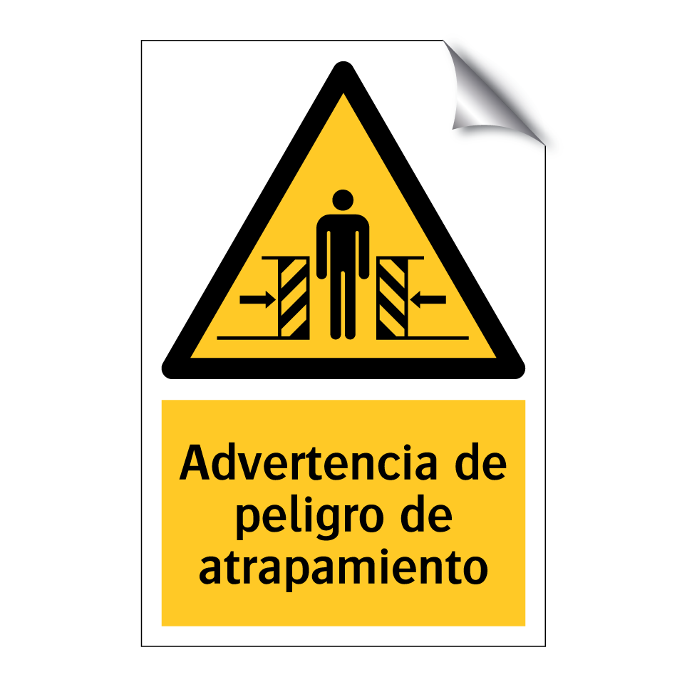 Advertencia de peligro de atrapamiento