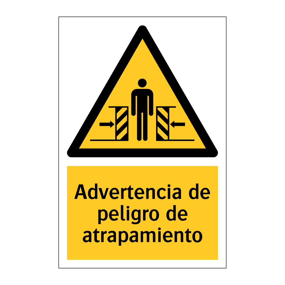 Advertencia de peligro de atrapamiento