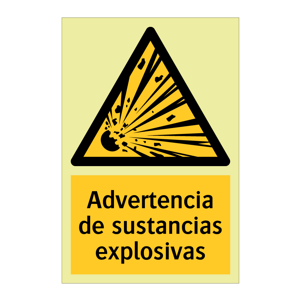 Advertencia de sustancias explosivas