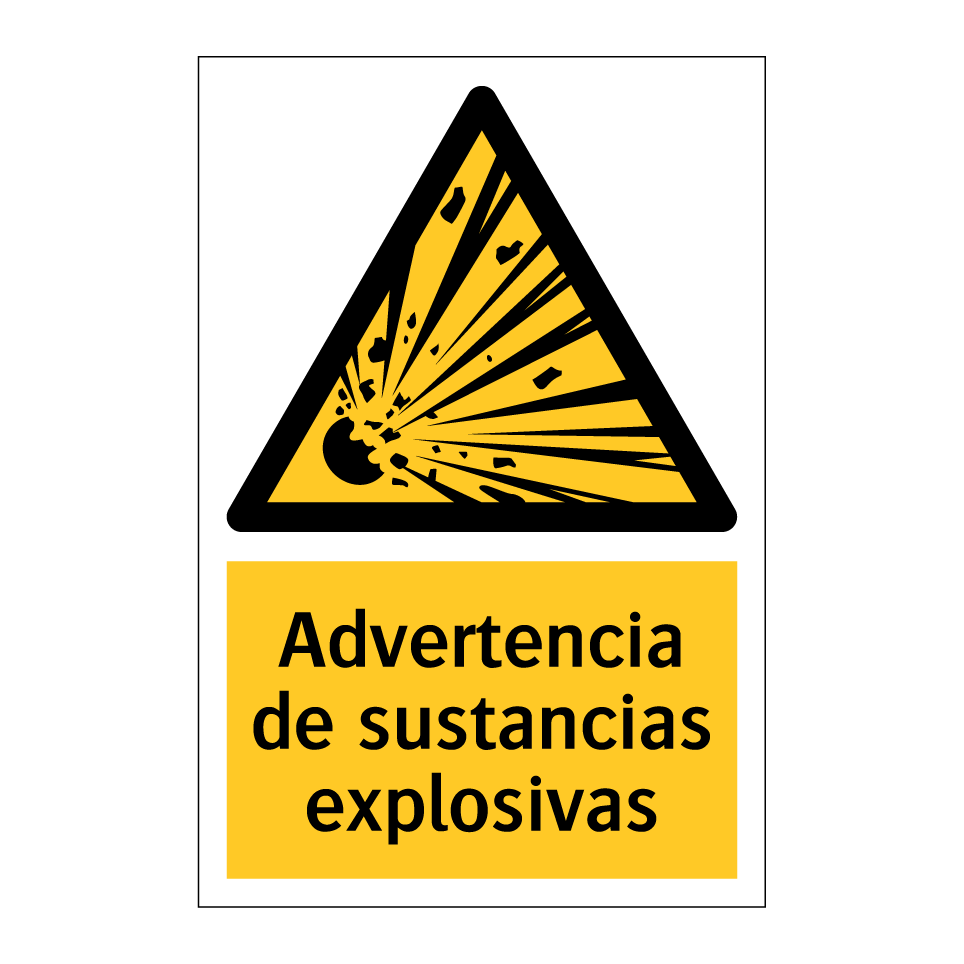 Advertencia de sustancias explosivas