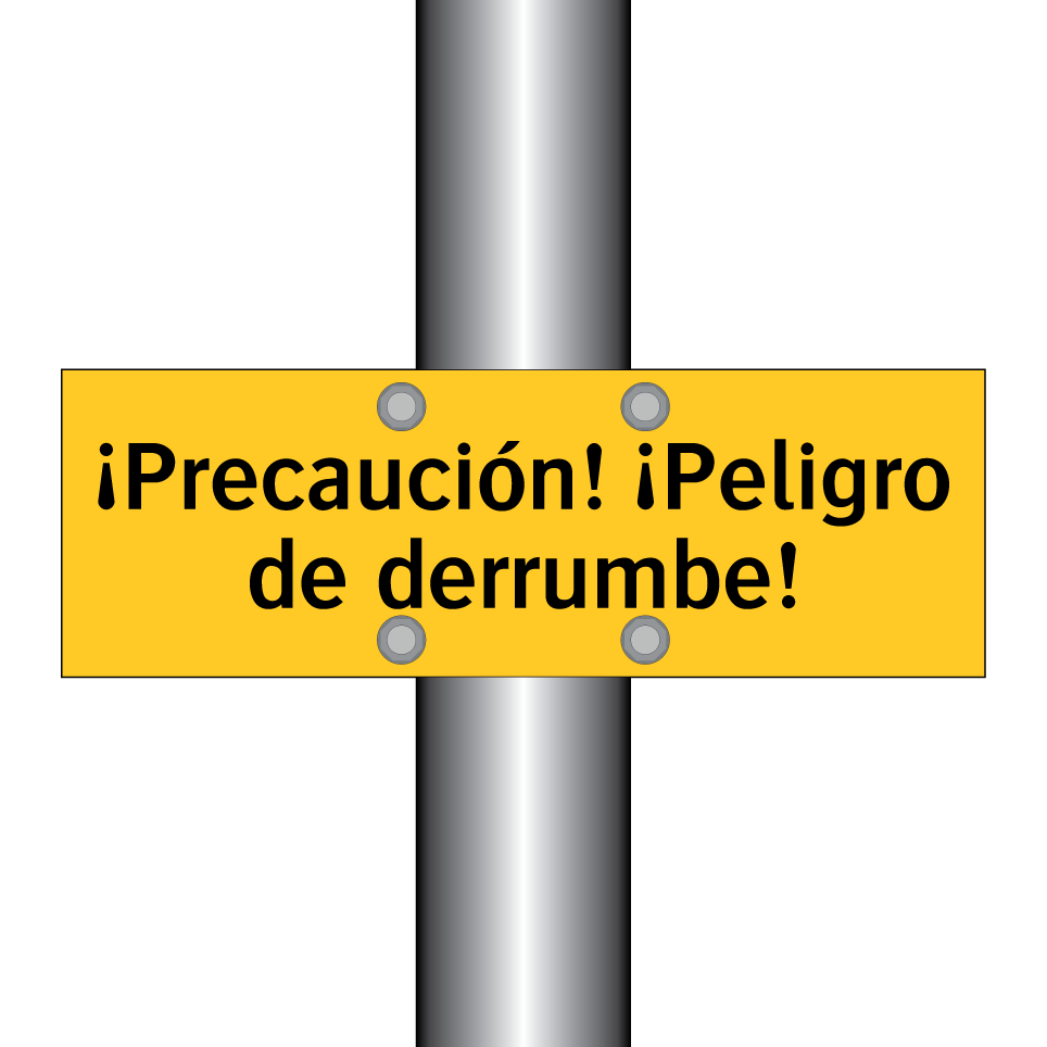 ¡Precaución! ¡Peligro de derrumbe!