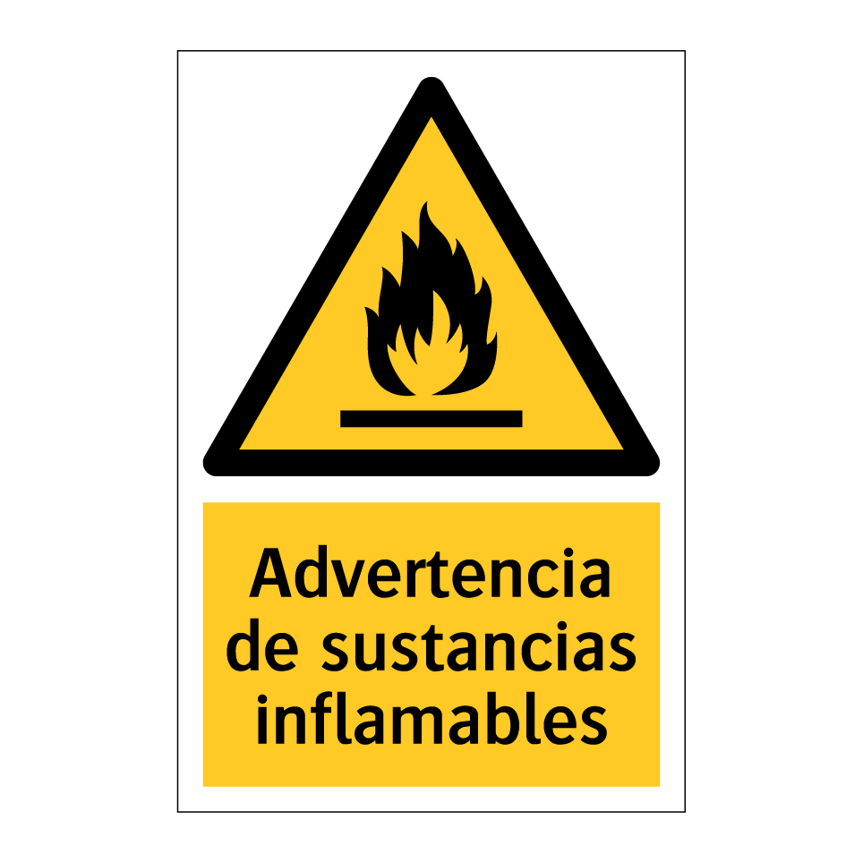 Advertencia de sustancias inflamables