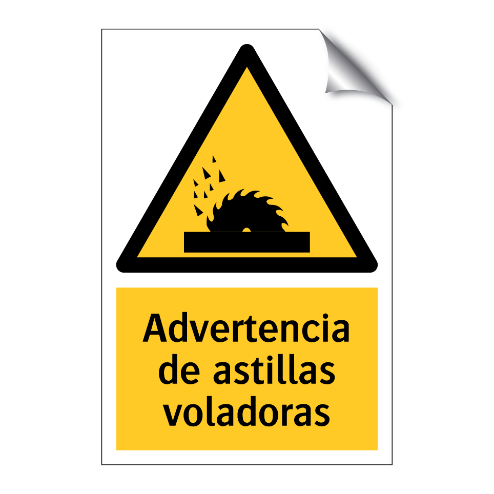 Advertencia de astillas voladoras