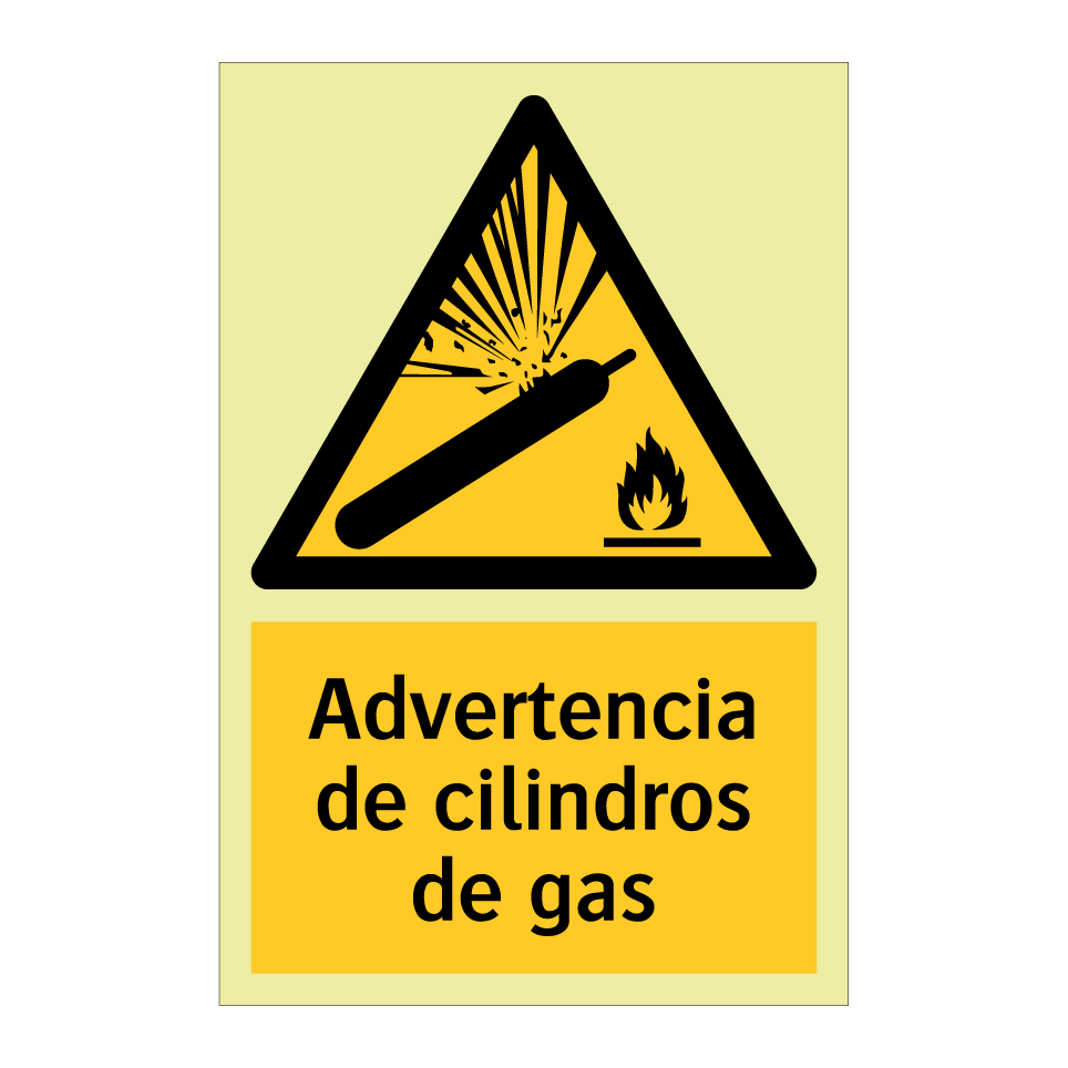 Advertencia de cilindros de gas