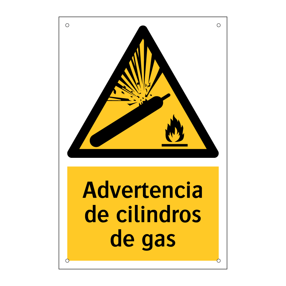 Advertencia de cilindros de gas