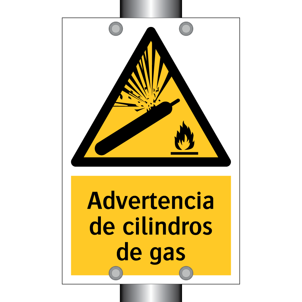 Advertencia de cilindros de gas
