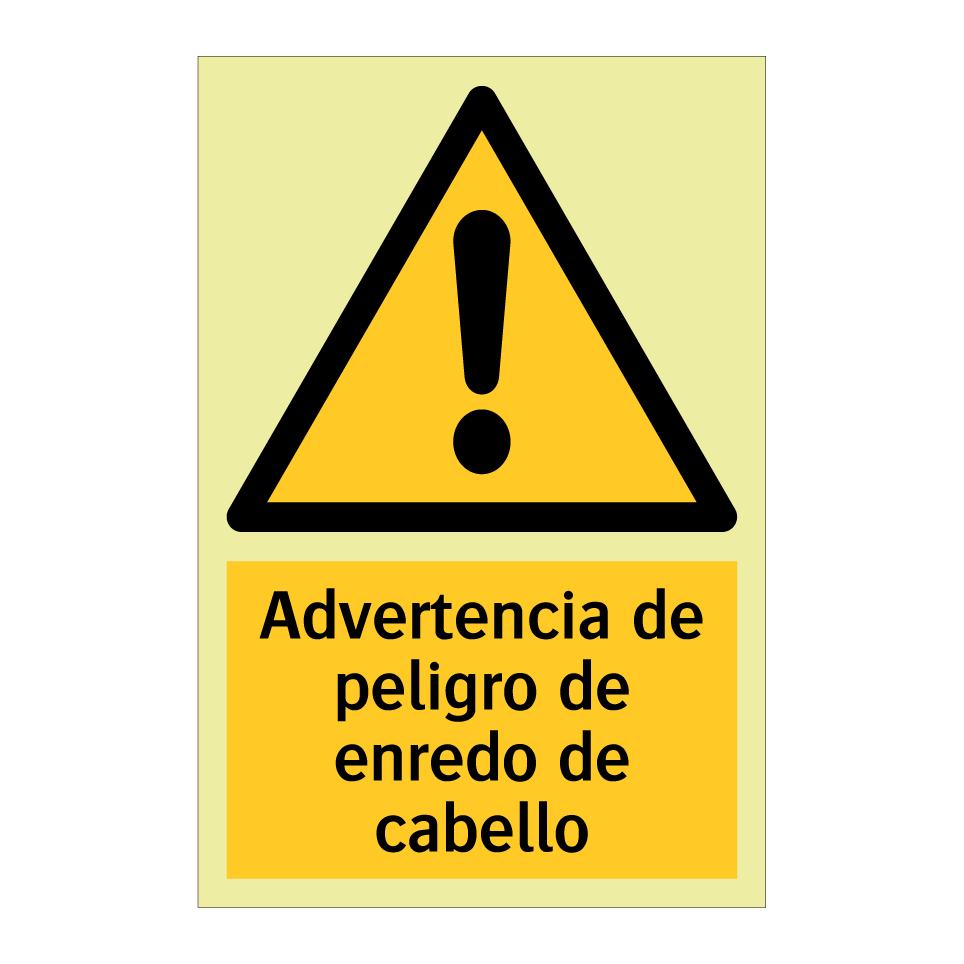 Advertencia de peligro de enredo de cabello