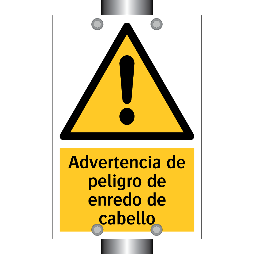 Advertencia de peligro de enredo de cabello