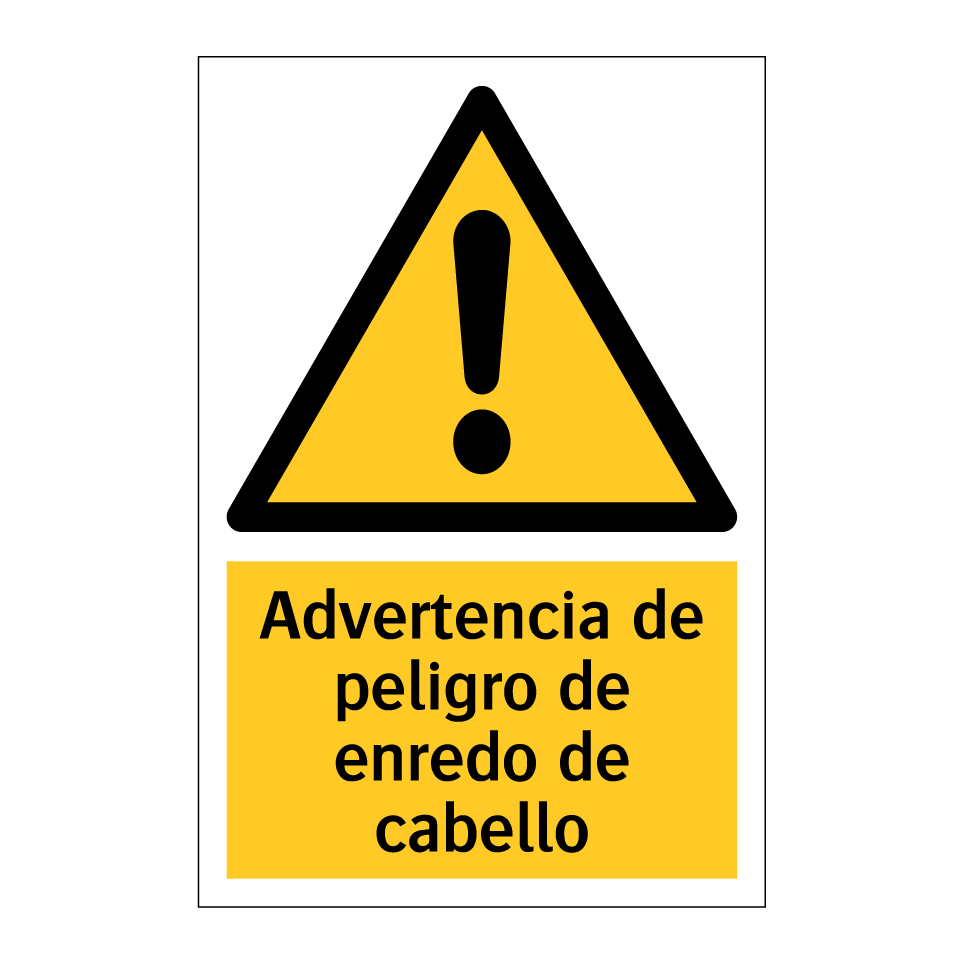 Advertencia de peligro de enredo de cabello