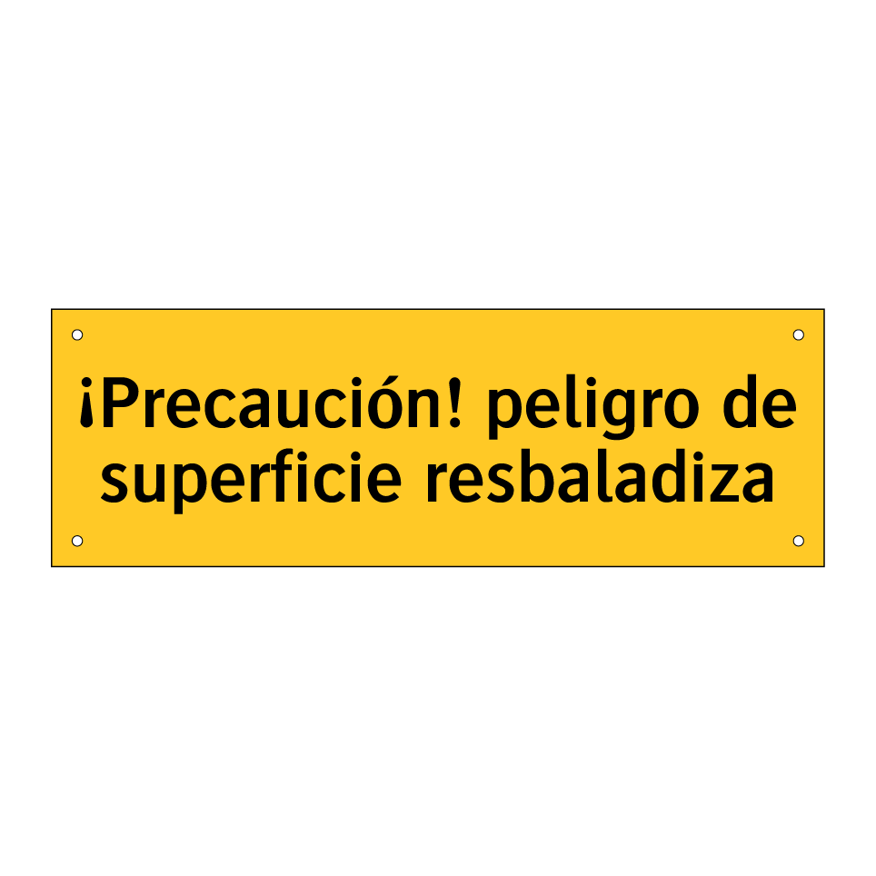 ¡Precaución! peligro de superficie resbaladiza