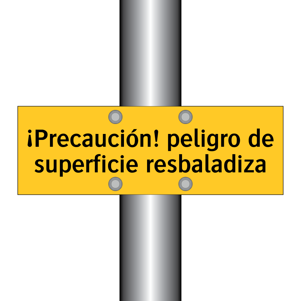 ¡Precaución! peligro de superficie resbaladiza