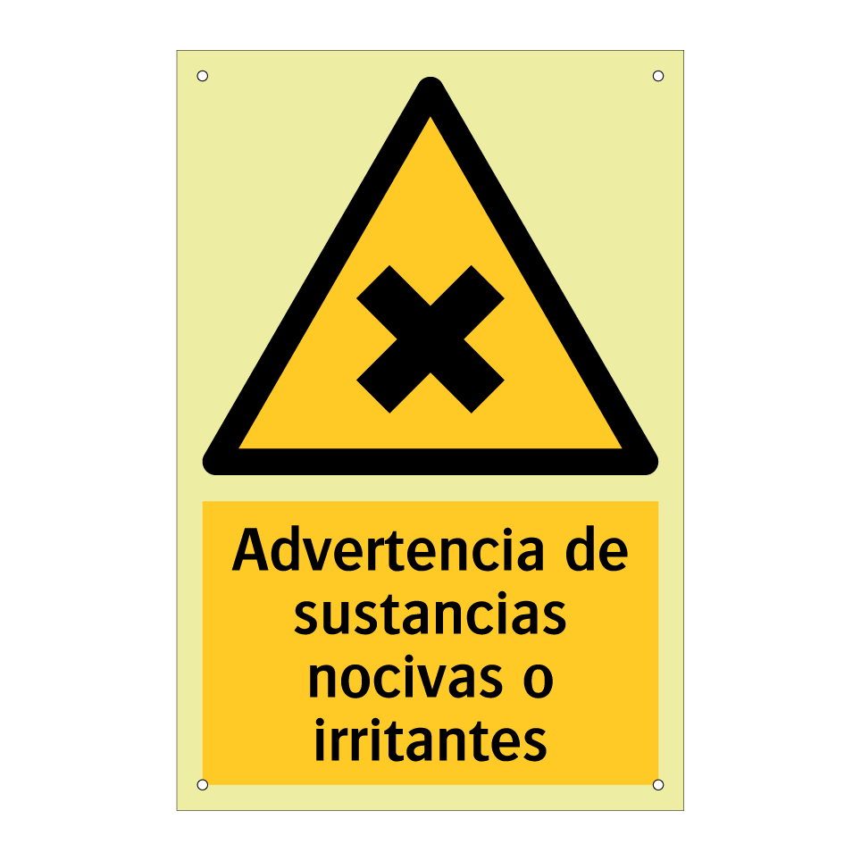 Advertencia de sustancias nocivas o irritantes