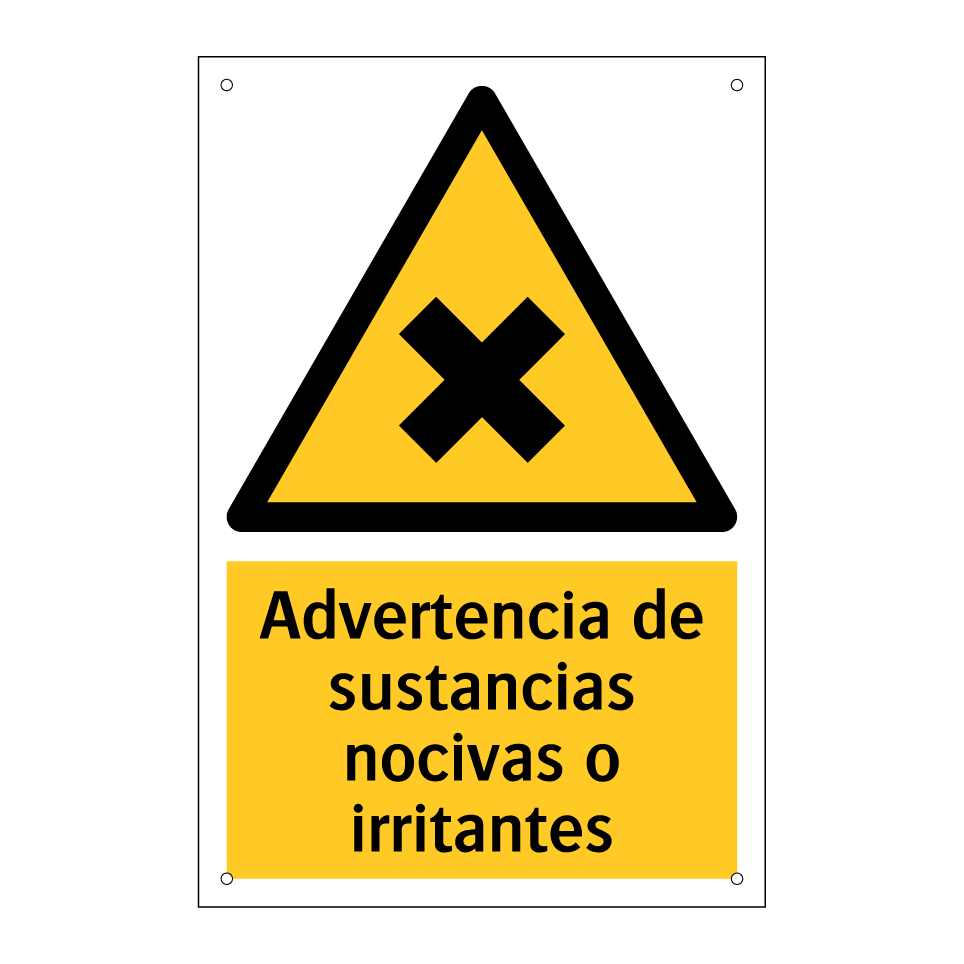 Advertencia de sustancias nocivas o irritantes