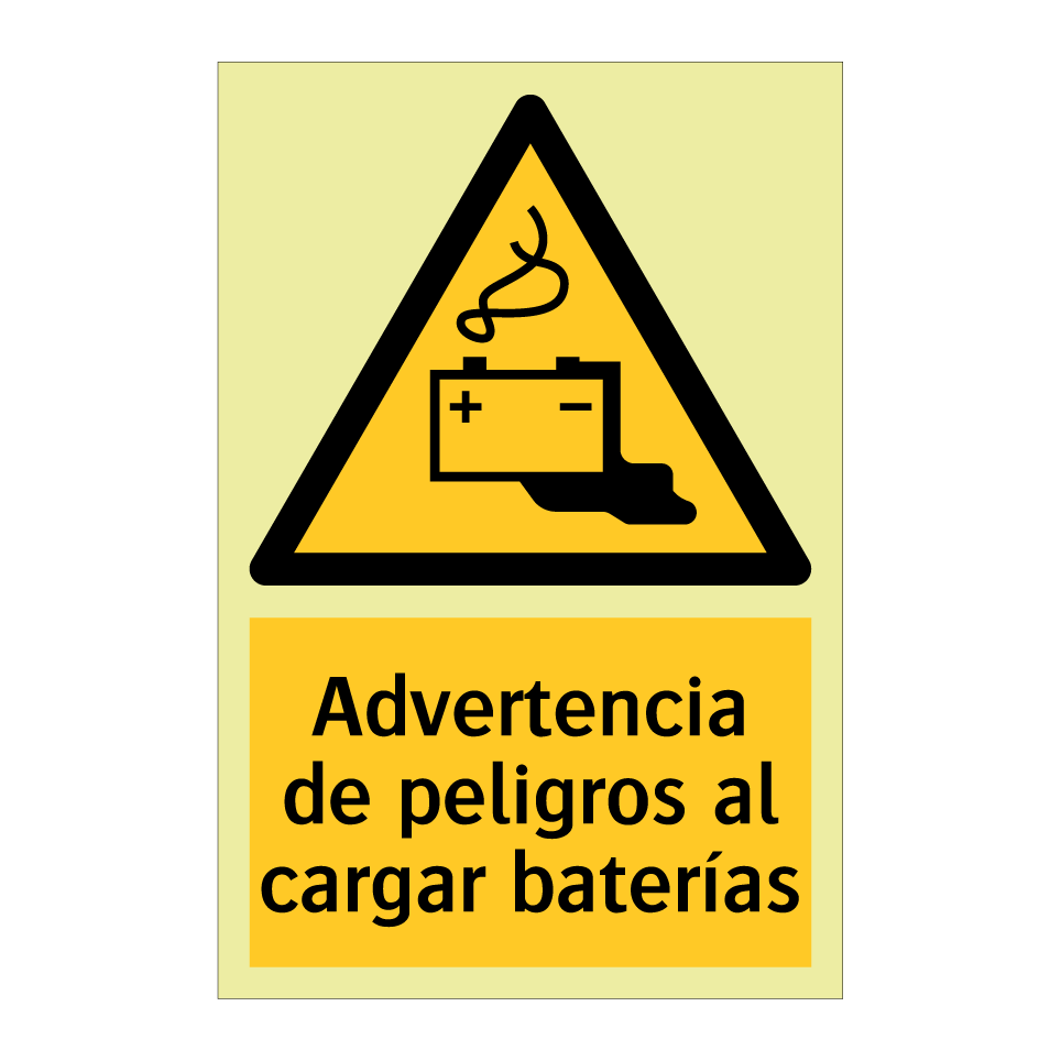 Advertencia de peligros al cargar baterías