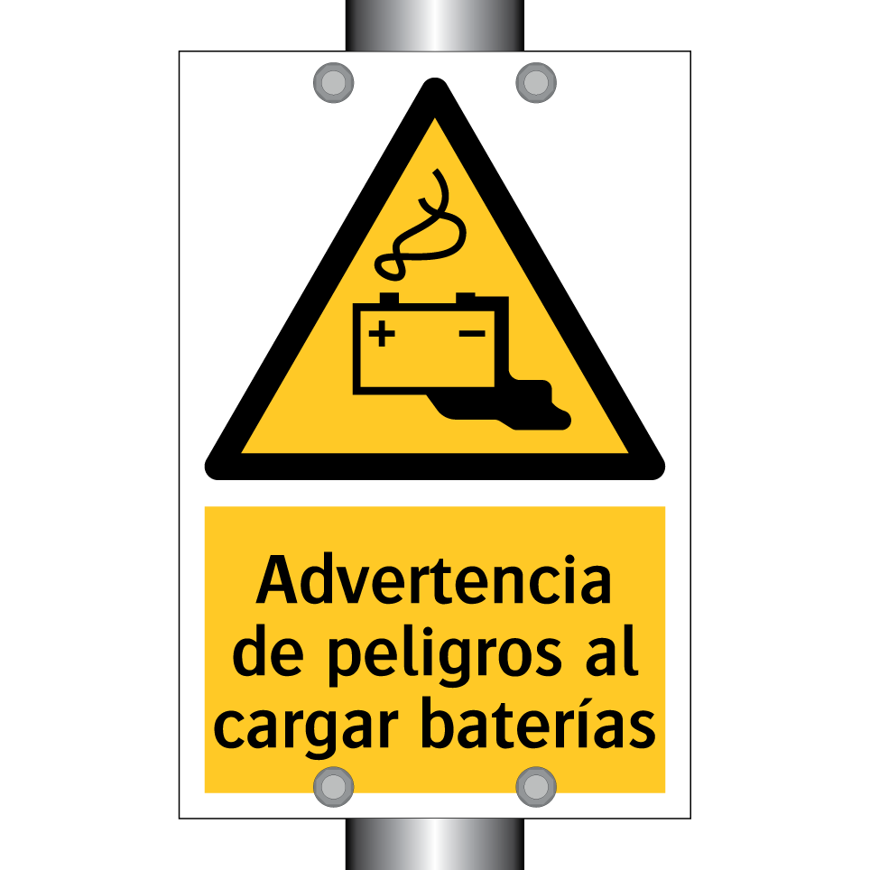 Advertencia de peligros al cargar baterías