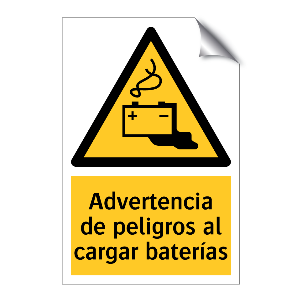 Advertencia de peligros al cargar baterías