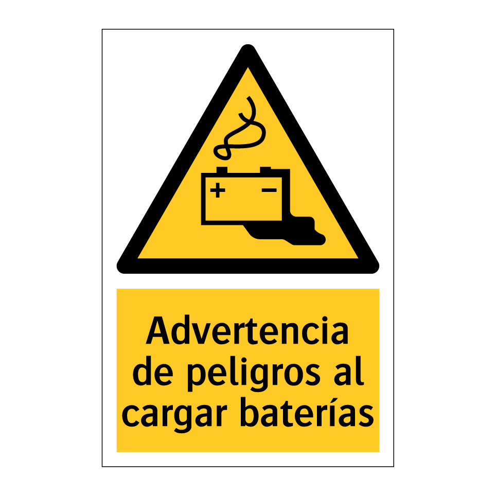 Advertencia de peligros al cargar baterías