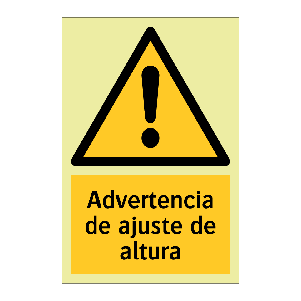 Advertencia de ajuste de altura
