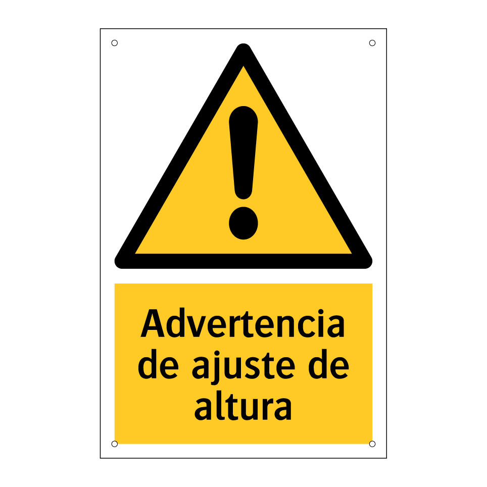 Advertencia de ajuste de altura