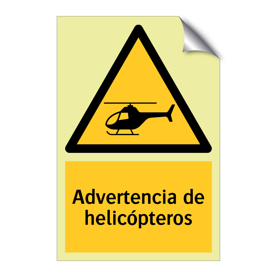 Advertencia de helicópteros