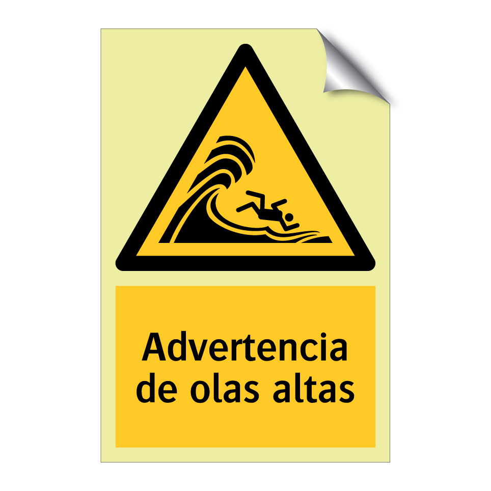 Advertencia de olas altas