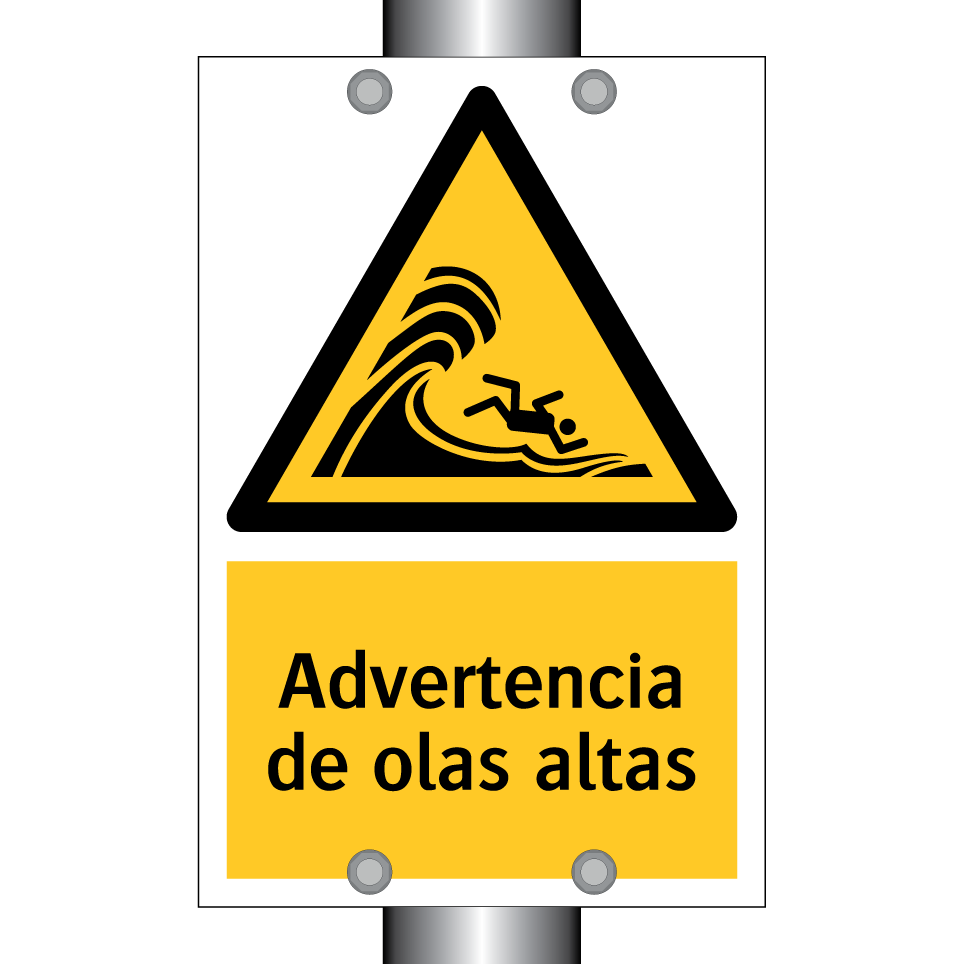 Advertencia de olas altas
