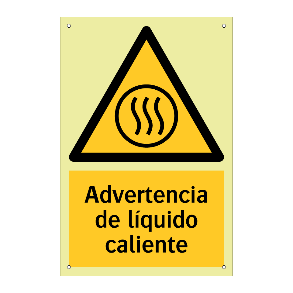 Advertencia de líquido caliente